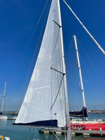 a sailboat on a dock
