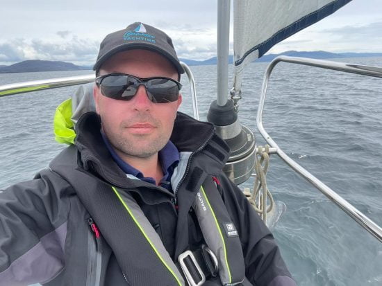 Tomos Price at Commodore Yachting, RYA sailing school Solent